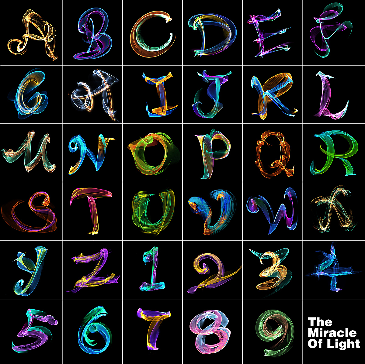 35天计划#光线科幻字体设计——The Miracle Of Light(图ZNDk4NjMzOTI=) - 字体/字形 - 站酷设计师6Gring关关原创素材 - 站酷ZCOOL