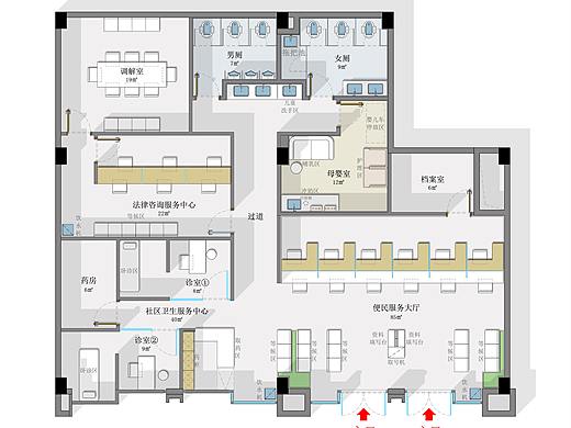 社区服务中心平面规划