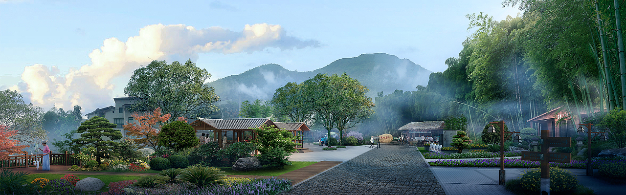 景观绿化效果图（图ZMTExMTc4ODg4） - 景观设计 - 站酷设计师深巷如途原创素材 - 站酷ZCOOL