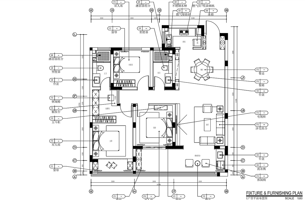 样板房施工图深化部分截图