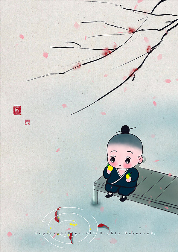 原创插画·了尘小道士