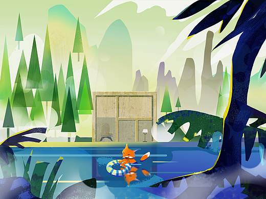 夏天來(lái)游泳吧~（個(gè)人主頁(yè)-ZNDYwOTQwMDg=） - 商業(yè)插畫(huà) - 站酷設(shè)計(jì)師頑石仙人原創(chuàng)素材 - 站酷ZCOOL