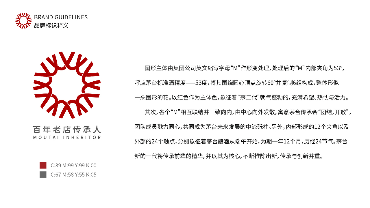茅台酒“百年老店传承人”标识设计