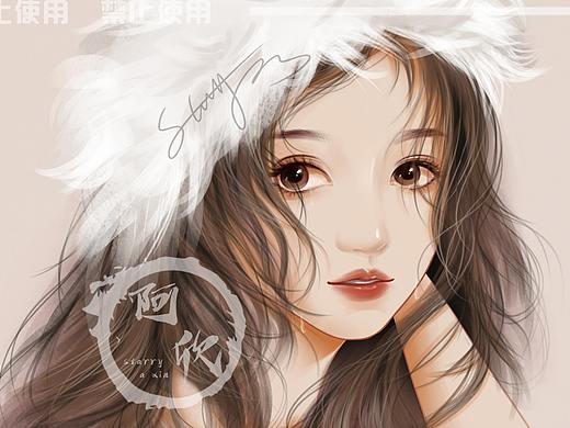 自画像（个人主页-ZNDU5NDM1NDg=） - 艺术插画 - 站酷设计师Starry阿欣原创素材 - 站酷ZCOOL