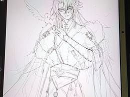 草稿图，自家oc