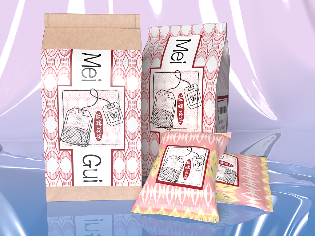 玫瑰花茶蛋糕礼盒类产品包装设计（3D效果图）（图ZMjU4ODc2OTg0） - 产品 - 站酷设计师秋裤大宅狼原创素材 - 站酷ZCOOL