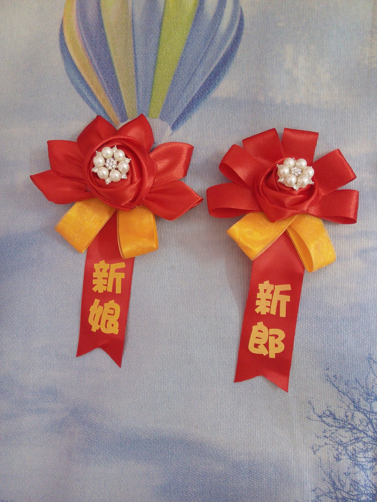 纯手工缎带手捧花新娘新郎胸花