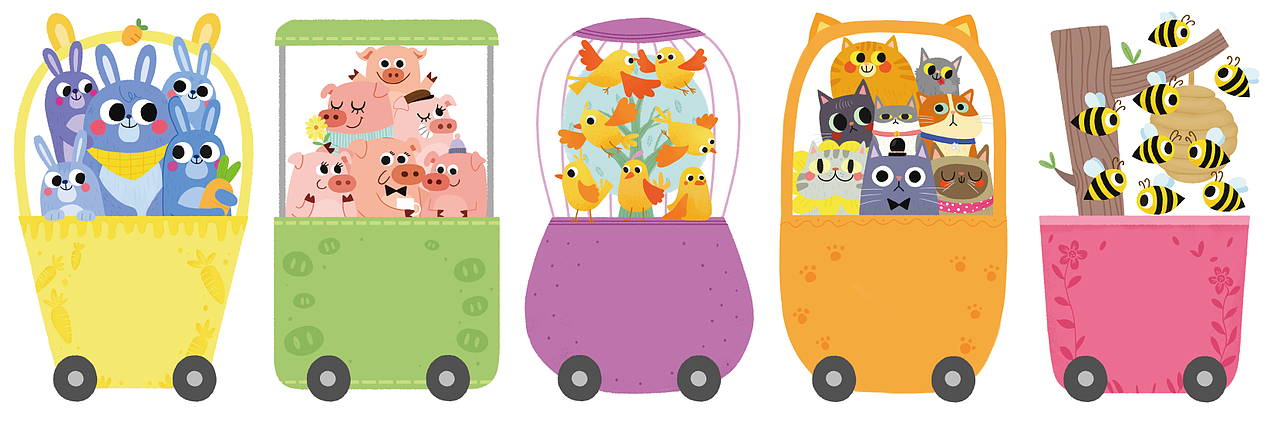 三個兒童拼圖（圖ZMjYzODM0NDE2） - 兒童插畫 - 站酷設(shè)計師阿蛋的成長記錄原創(chuàng)素材 - 站酷ZCOOL