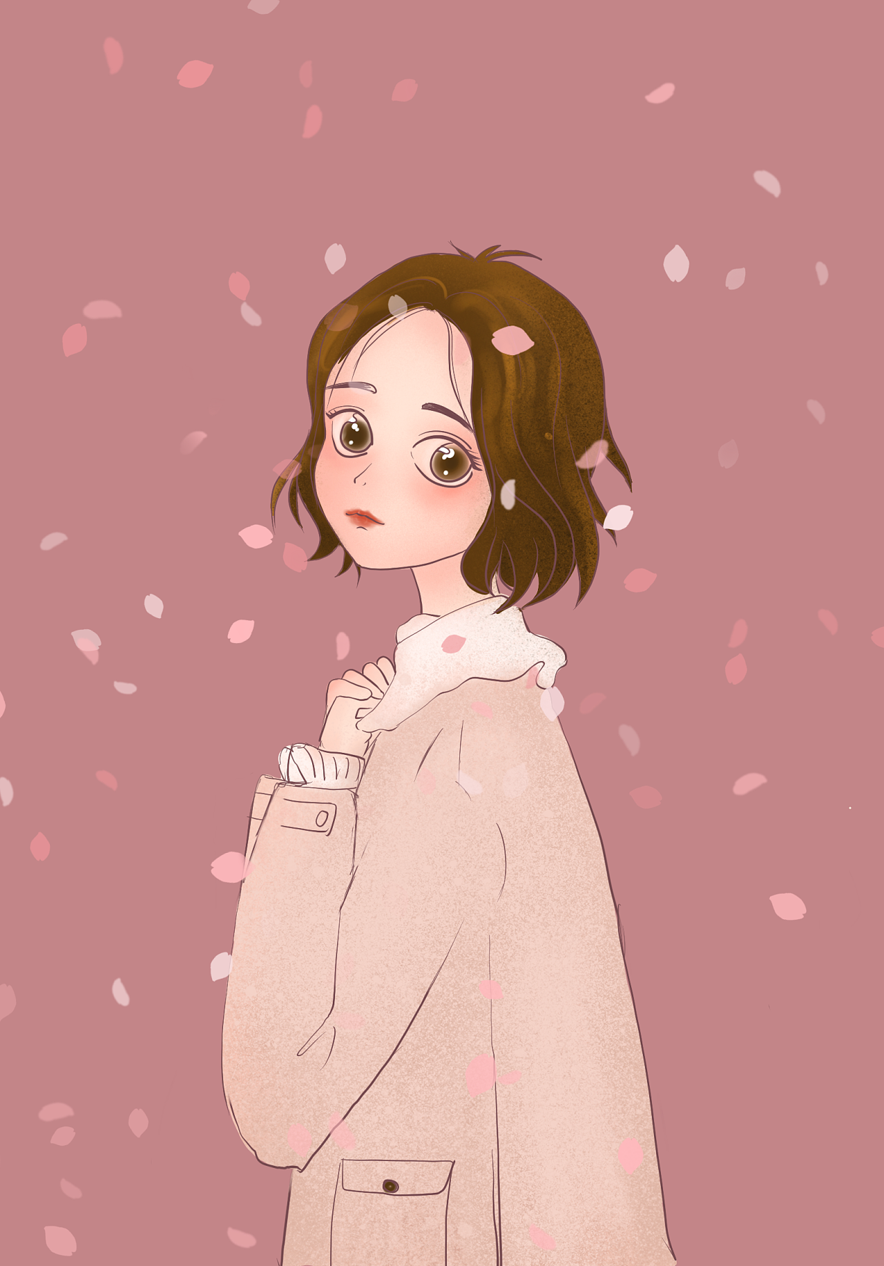procreate 插画 人物 瞎涂|插画|创作习作|香菜小龙包 - 原创作品