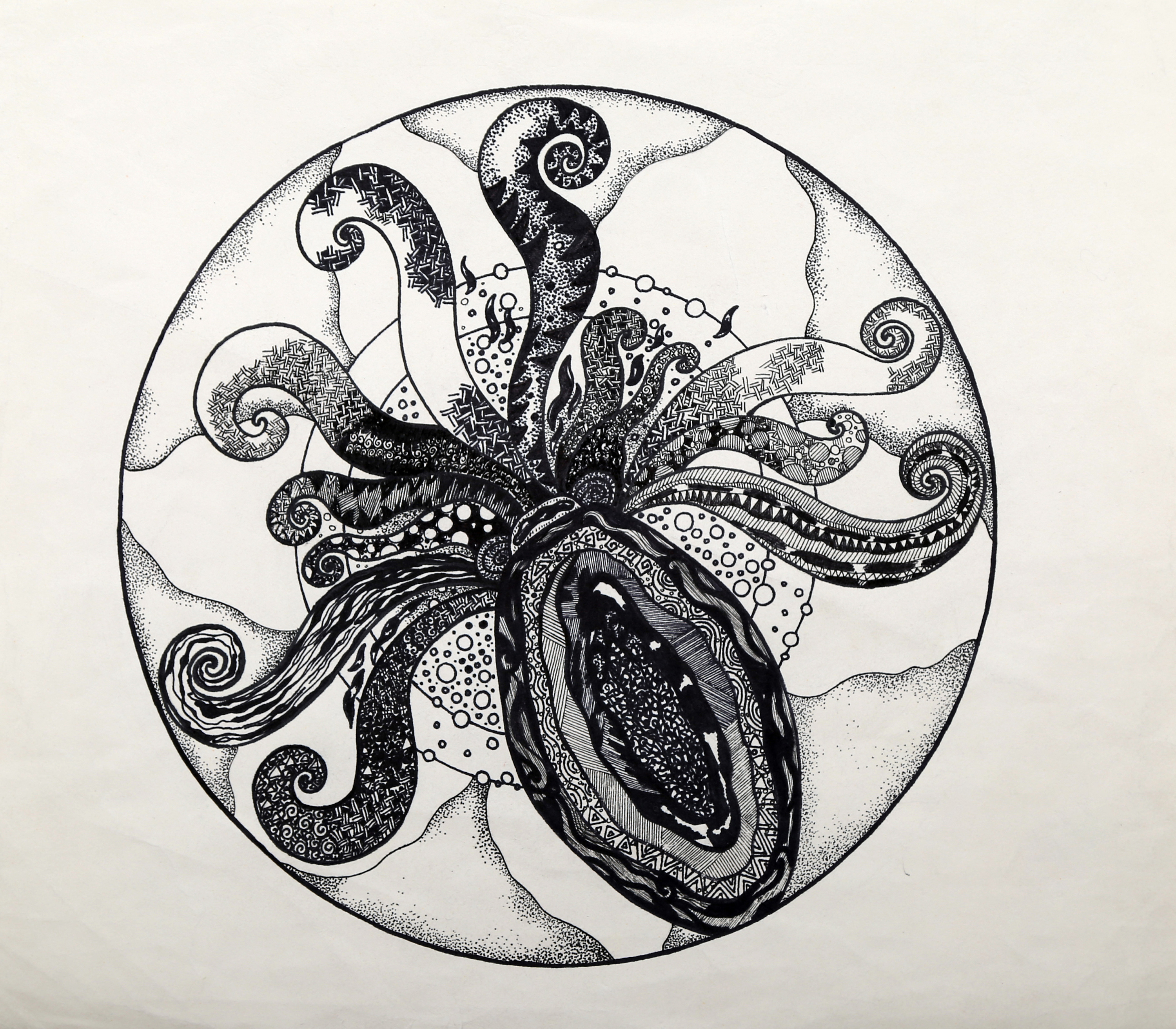 针管笔壁画