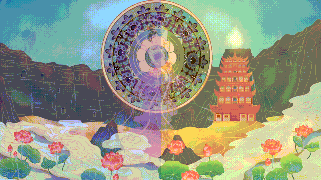 印象·敦煌伎乐飞天图（图ZMjcyNDgwODU2） - 商业插画 - 站酷设计师鸢尾工作室原创素材 - 站酷ZCOOL