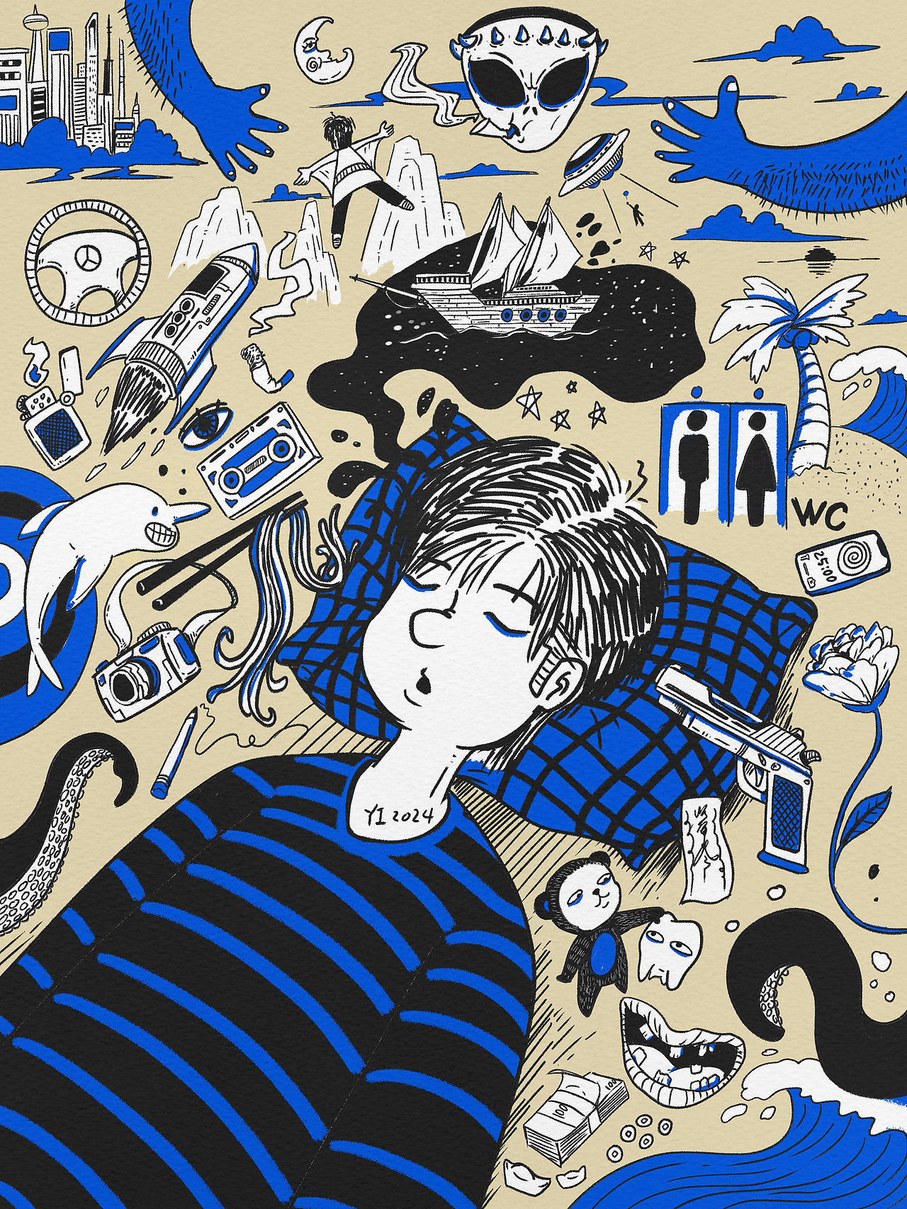 插画-画一下最近的状态