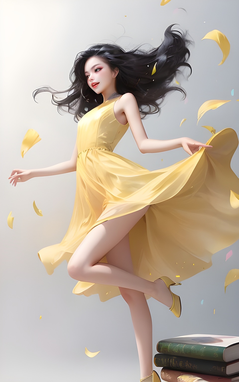 跳舞的女孩（圖ZMzQ5NjAyMDQ4） - AI作品 - 站酷設(shè)計(jì)師伸長(zhǎng)脖子呼吸的貓?jiān)瓌?chuàng)素材 - 站酷ZCOOL