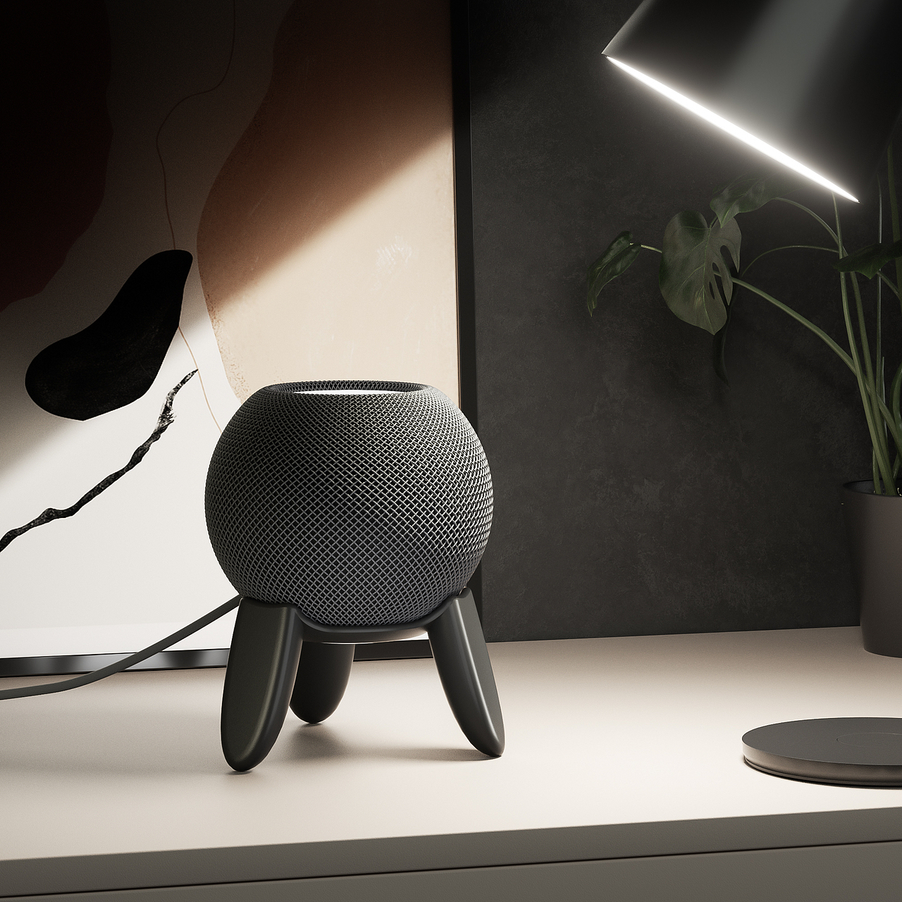 音响.电脑.画板支架渲染