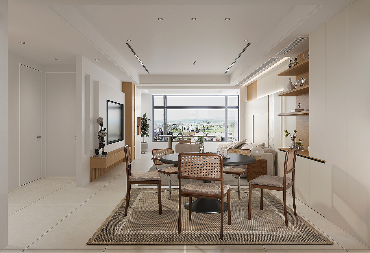 原木风客餐厅效果图表现