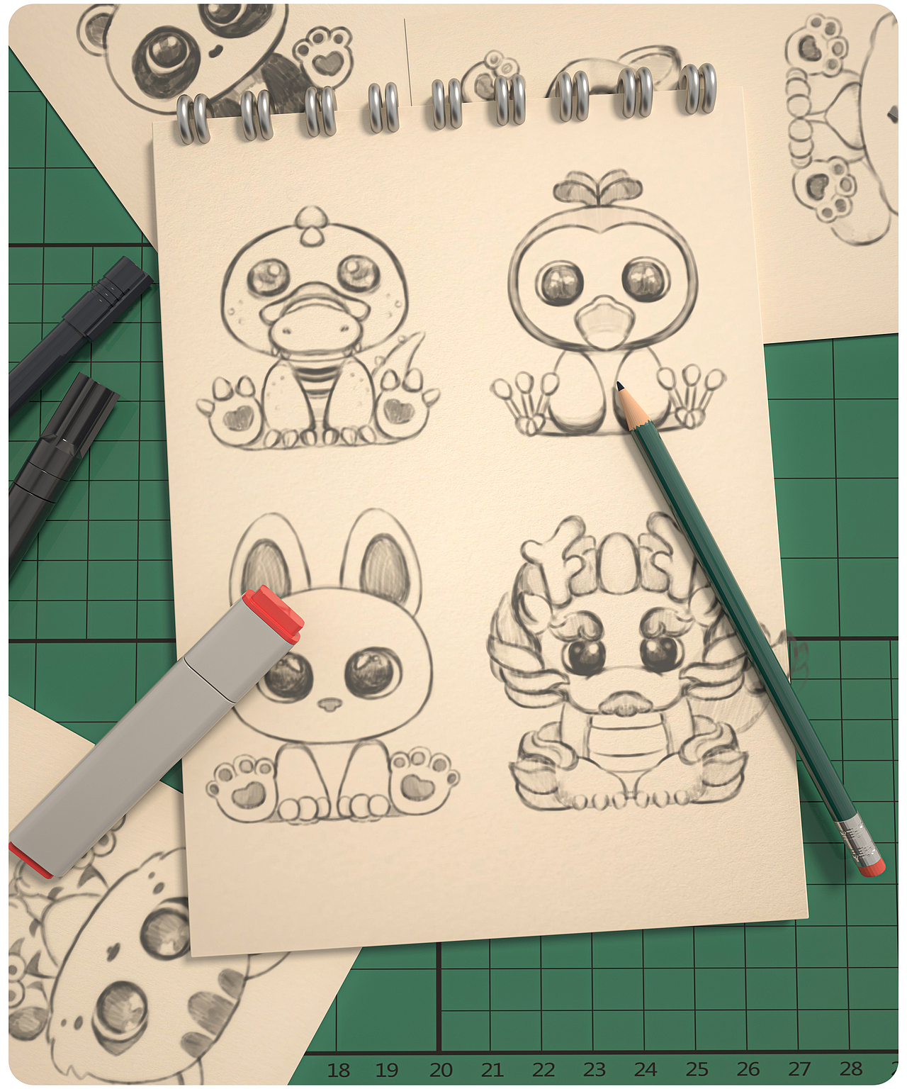 【邻家动物】| 本土动物系列潮玩IP盲盒（图ZMzIyODkxNzM2） - 其他三维 - 站酷设计师黑兔的学习日记原创素材 - 站酷ZCOOL