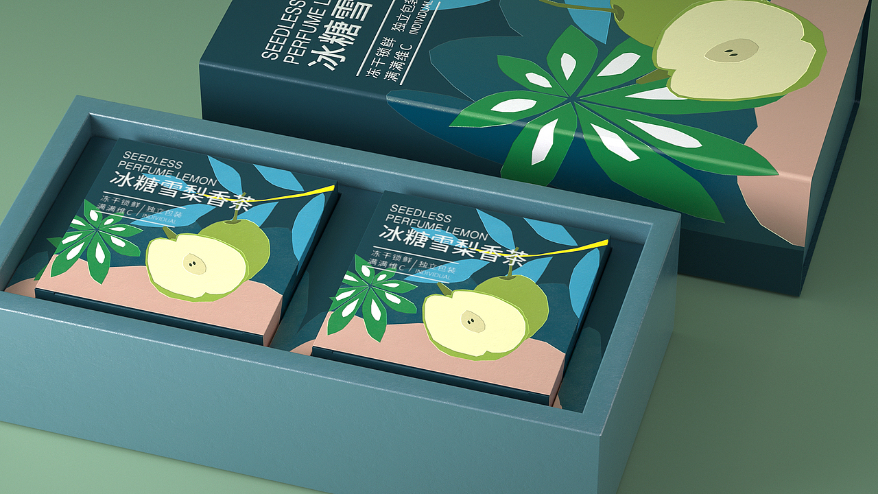插画 包装设计 饮品包装设计 食品包装 柠檬茶包装