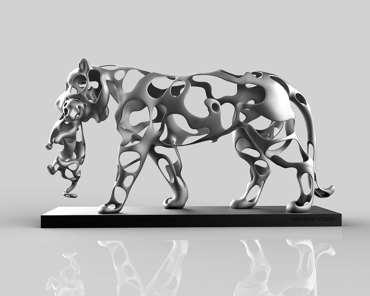 《母与子》《虎啸》（图ZMzE1ODY5NzQw） - 雕塑 - 站酷设计师周鉴鸿_雕塑原创素材 - 站酷ZCOOL