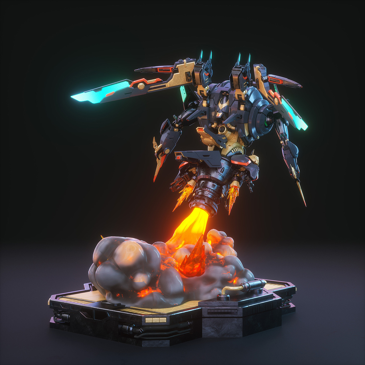 机动毒刺机型设计