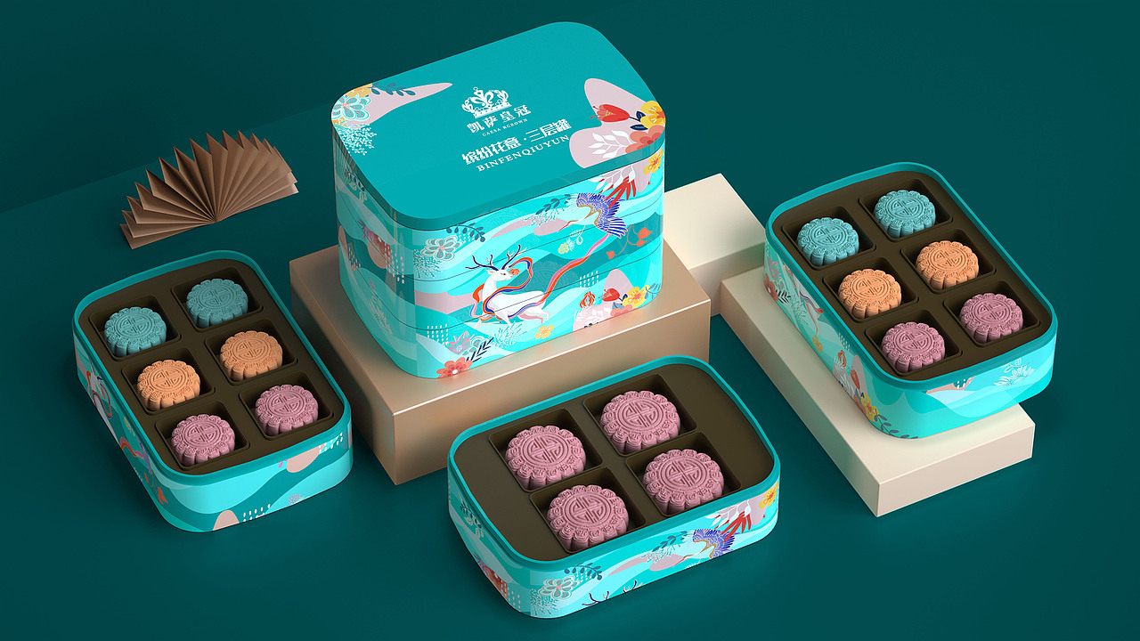 巨灵设计:为华香园凯撒皇冠包装设计方案