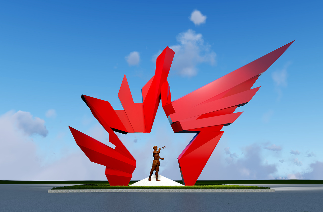 红色文化《红歌》不锈钢雕塑