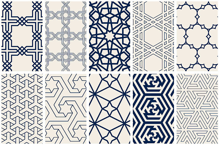 新中式艺术传统文化古典填充网格背景图案机理ps设计