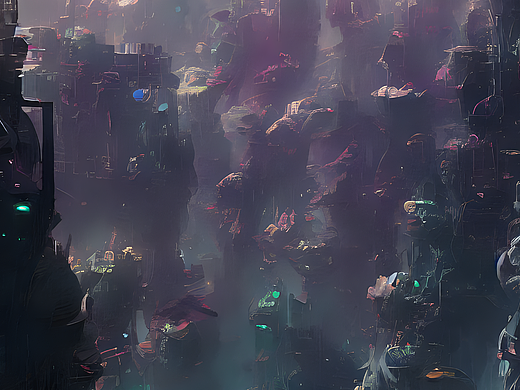 #AI创作实验室#未来悬空太空城市，详细的，4k，HD，Ar