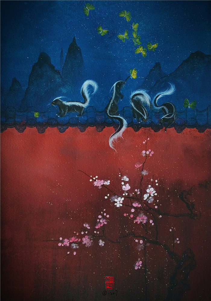 【縛海集—竄天猴—紋鼬—赤蛟】—附過程——翔魚（图ZODQxNjE4MDg=） - 绘画 - 站酷设计师翔魚原创素材 - 站酷ZCOOL