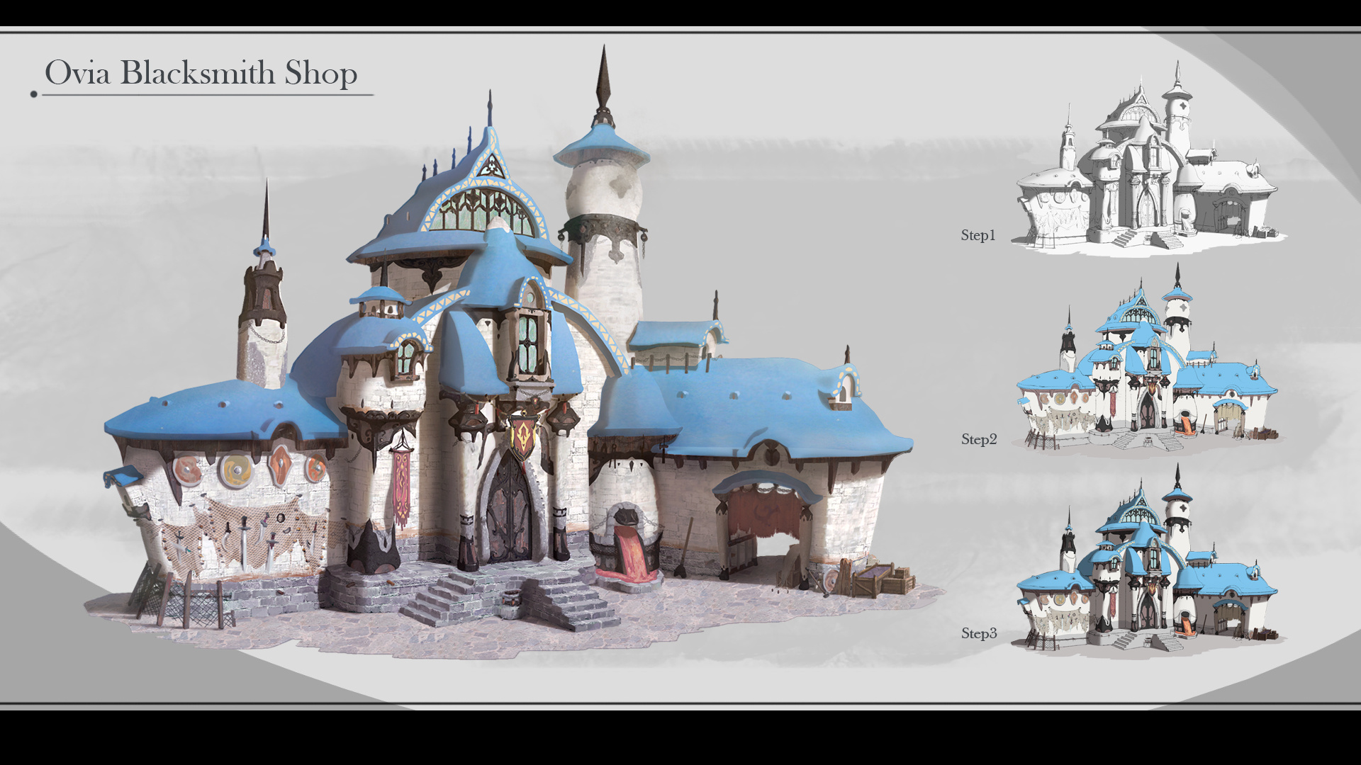 建筑单体练习|插画|游戏原画|提阿子 - 原创作品 - 站酷 (zcool)