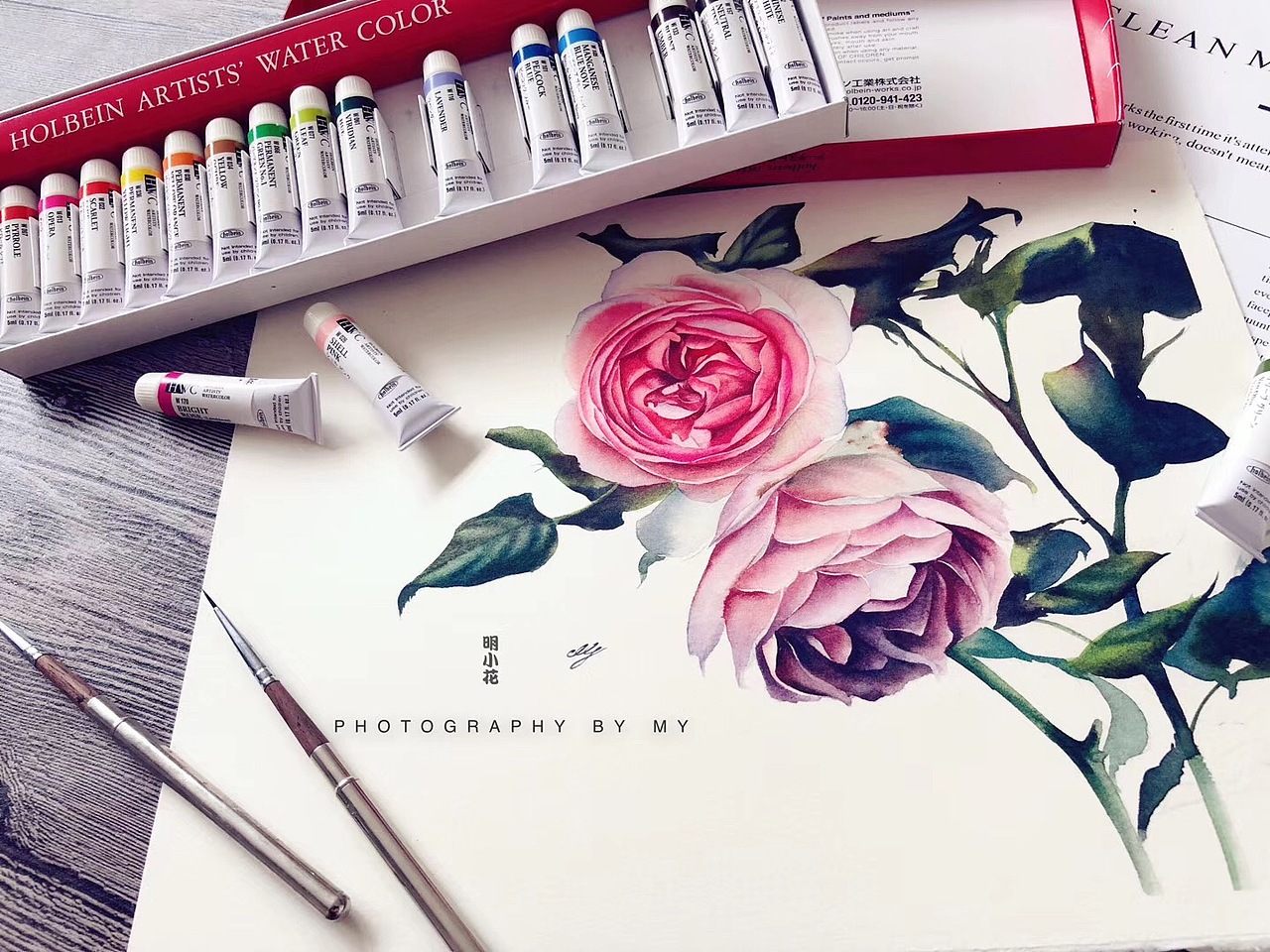 小花的水彩～遇见花开～（图ZMTI4NDQxMTQ4） - 绘画 - 站酷设计师明小花原创素材 - 站酷ZCOOL