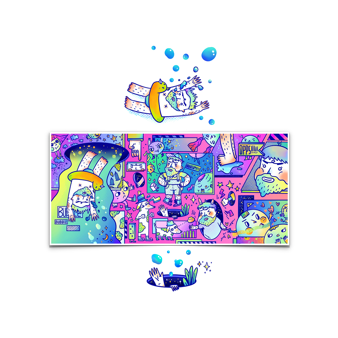 「敬德酱粉红的一天」（图ZMTU5NTc0NTQ0） - 商业插画 - 站酷设计师私悬原创素材 - 站酷ZCOOL