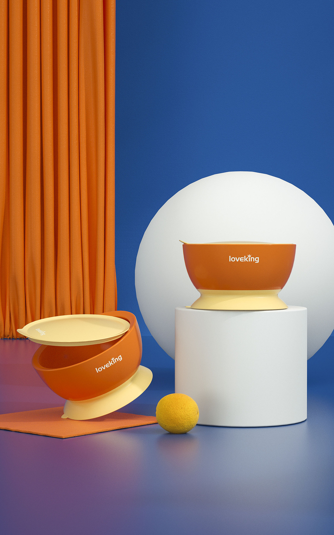 【母婴用品】防溢吸盘碗儿童餐碗详情渲染设计