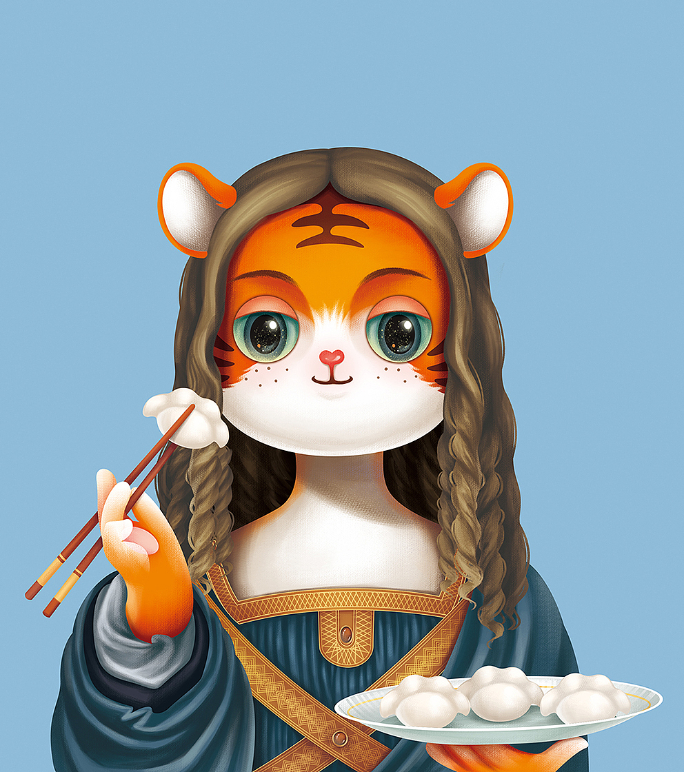 2022虎年新年台历——名画也吃货（图ZMjc5MTczMDIw） - 商业插画 - 站酷设计师虎妞666原创素材 - 站酷ZCOOL