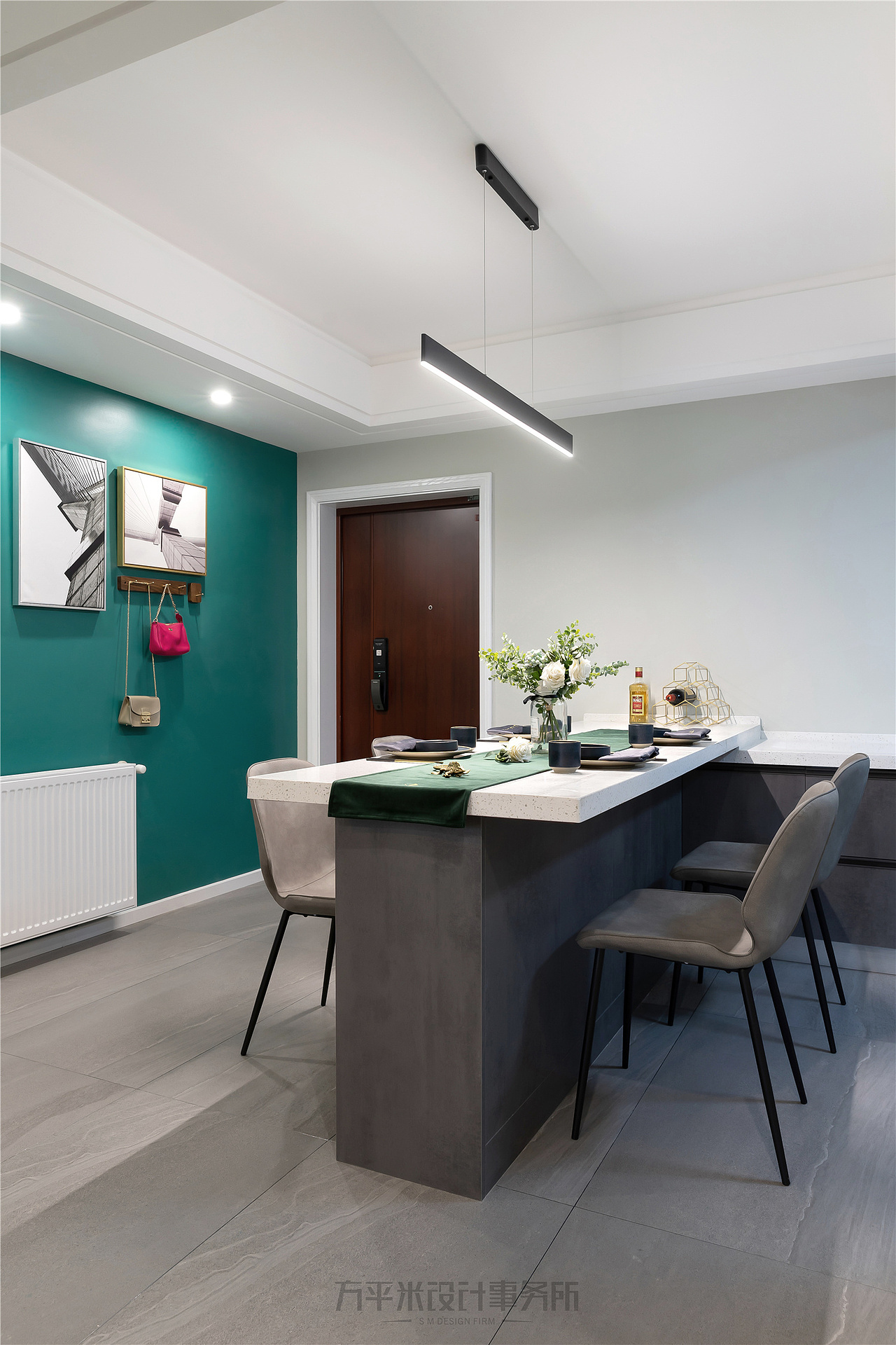 雪松与甜橙 - 现代北欧公寓实景-97平2居（图ZMTM4OTUwMDE2） - 家装设计 - 站酷设计师方平米设计原创素材 - 站酷ZCOOL