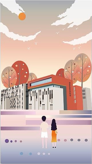 校园插画系列