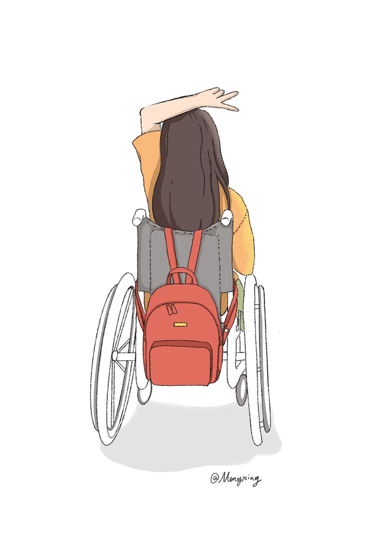 可爱简约又文艺的残障女孩头像