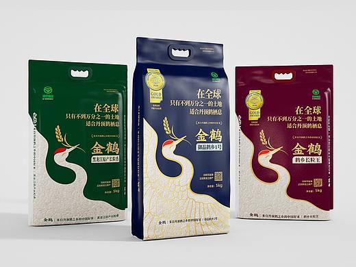 大米包装设计-金鹤大米包装设计-四喜包装设计