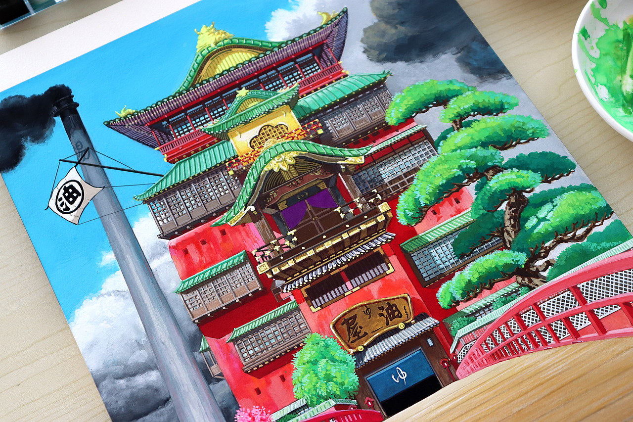 【2020—2021不透明水彩】总结 |宫崎骏动画场景（图ZMjg1NTAxODI4） - 绘画 - 站酷设计师榊雪兔原创素材 - 站酷ZCOOL