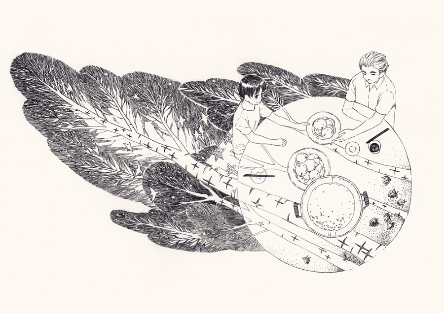 杂志黑白插图2|商业插画|插画|zhuazhua83 - 原创设计作品 - 站酷