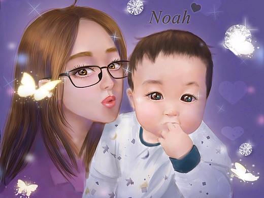 闺蜜约稿——迪士尼风格美妈萌宝