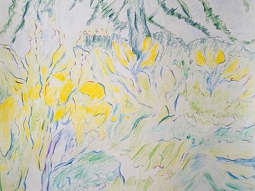 花丛（临摹）（个人主页-ZNzA1MjA5NzY=） - 绘画 - 站酷设计师五彩蜚蜚原创素材 - 站酷ZCOOL