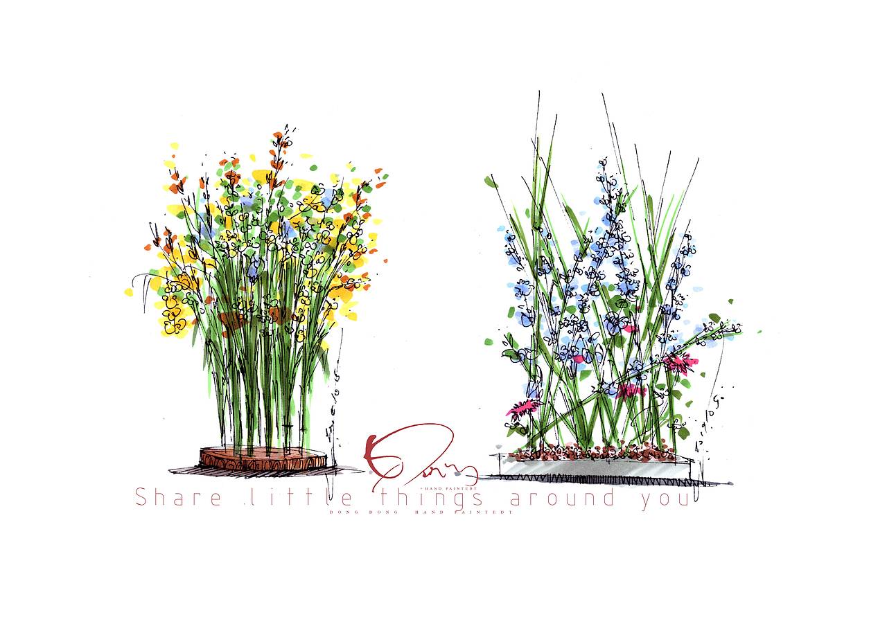 花艺手绘（图ZMTgwMzY4OTA4） - 绘画 - 站酷设计师咚咚婚礼手绘原创素材 - 站酷ZCOOL