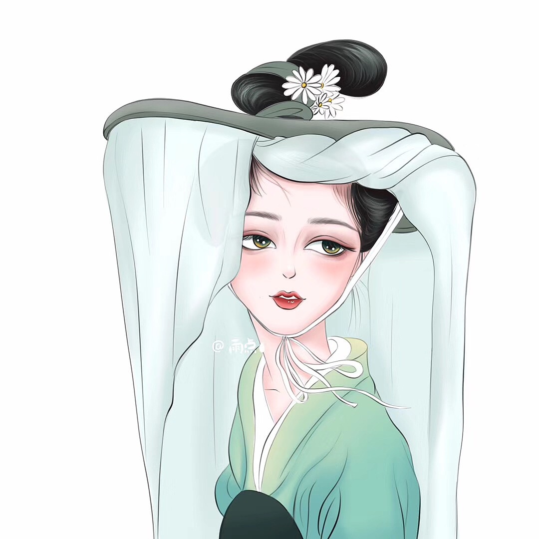 手绘古装人物插画