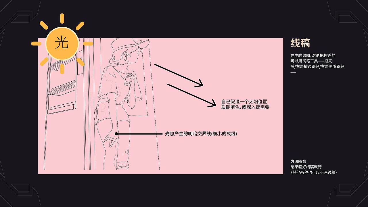 活用光影常识，插画不在困扰