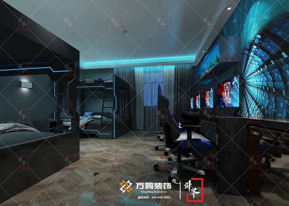 咸阳电竞酒店装修设计|装修公司