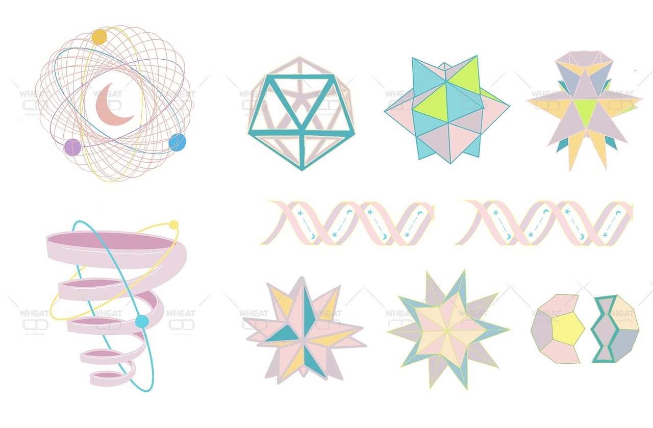 少女插画练习/纸胶带/贴纸练习