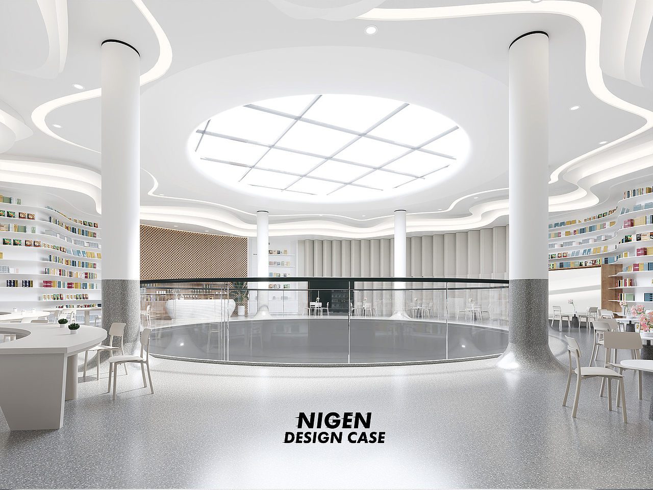 「沈抚汇置城售楼处书吧接待区」尼根空间工装设计