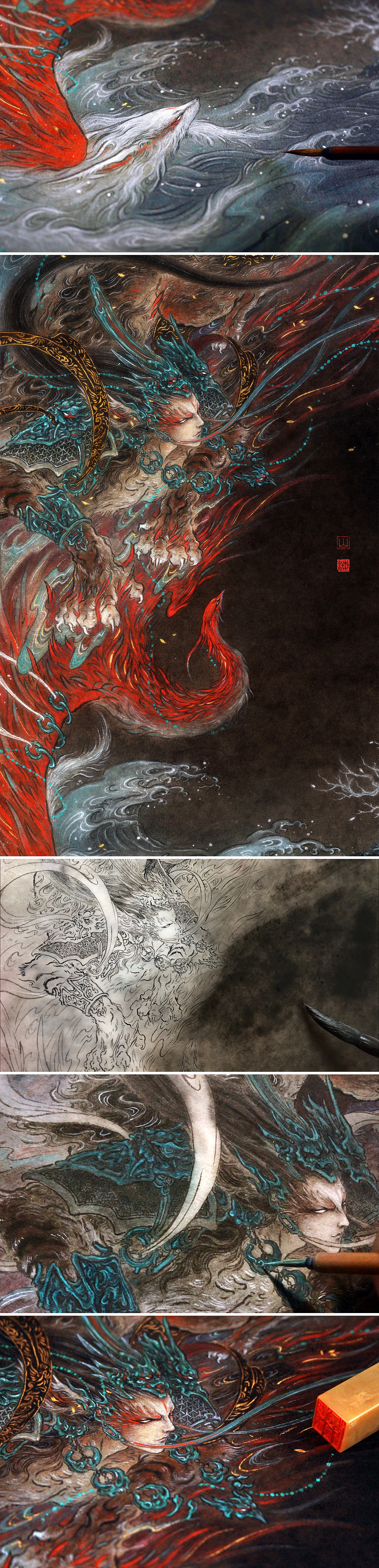 【观山海】读《山海经》绘画笔记·合集三（图ZMTIzOTA0ODI4） - 绘画 - 站酷设计师画师杉泽原创素材 - 站酷ZCOOL
