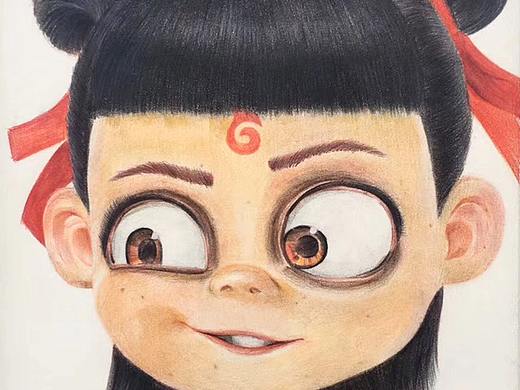 彩铅-魔童降世哪吒