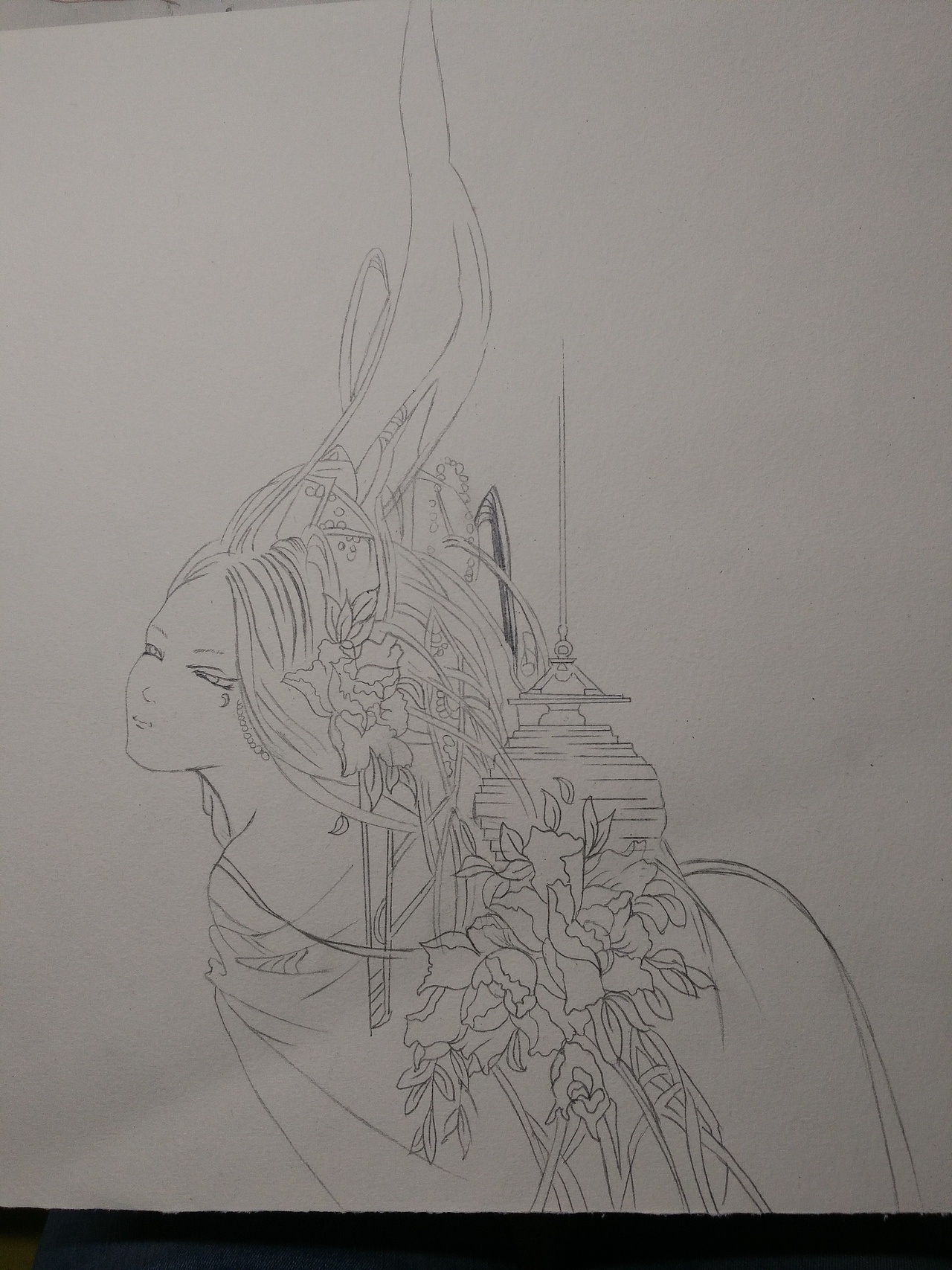 国画(插)创作铅笔稿|纯艺术|绘画|巴豆han_原创作品-站酷zcool